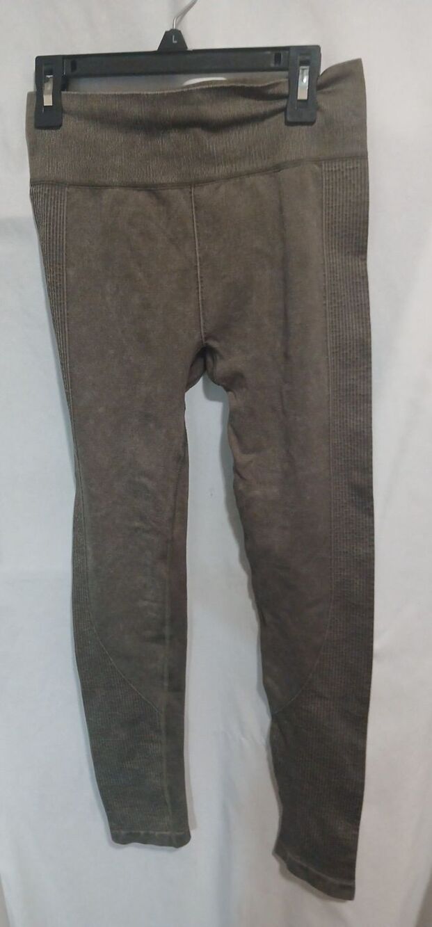Aeropostale High Rise Seamless Leggings Sizel M Green Nylon Spandex Stretch